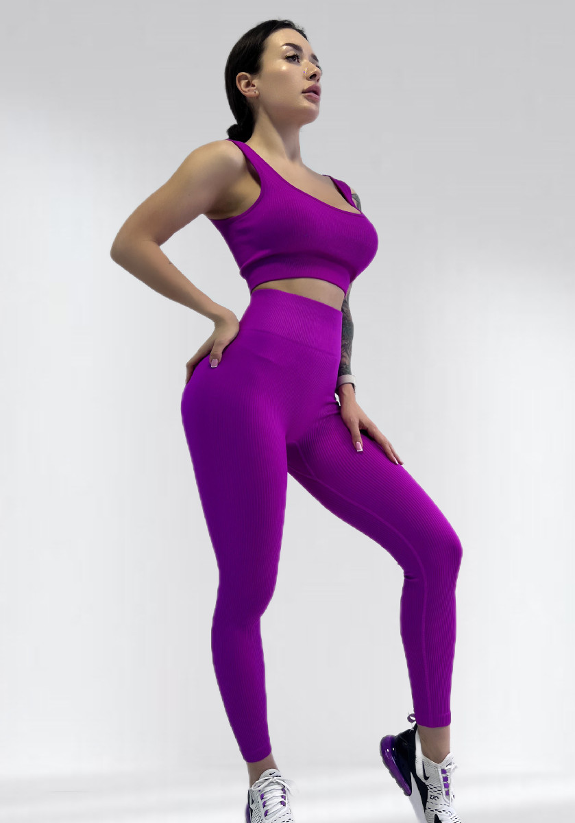 Костюм для фітнесу жіночий LILAFIT Бузковий S (LFS000015)