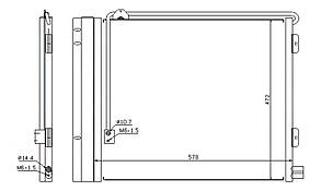 Радіатор кондиціонера для вантажівки MAN TGL, TGM 2005 - 2022