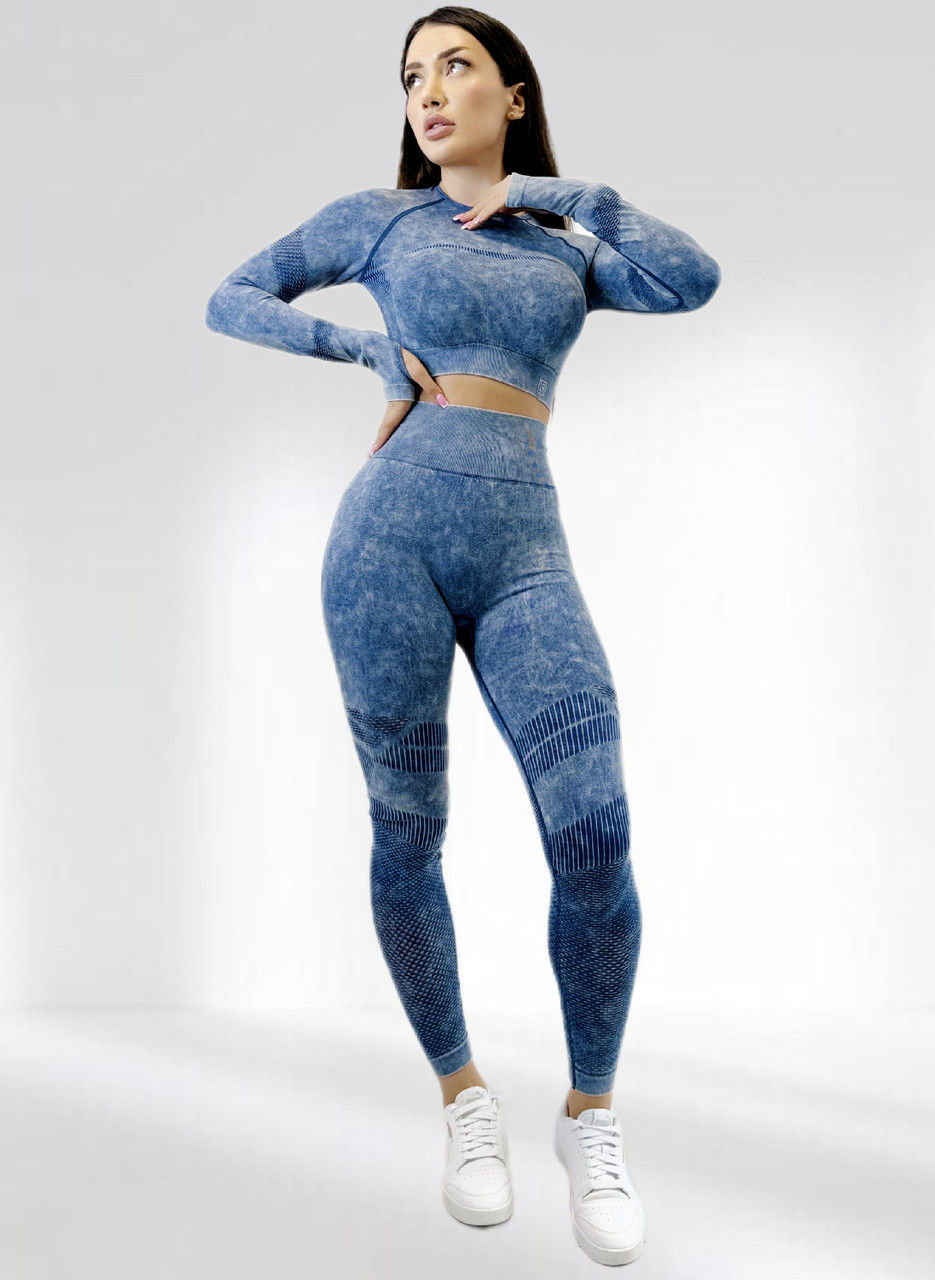 Костюм для фітнесу жіночий з утяжкою LILAFIT Синій L (LFS000113)