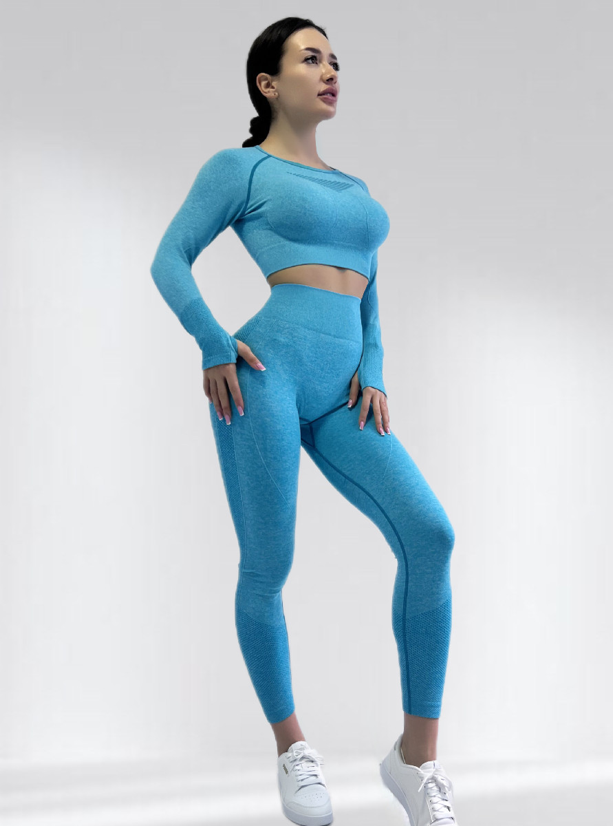 Костюм для фітнесу жіночий LILAFIT Бірюзовий L (LFS000022)