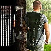 Подарунковий cтильний набір комплект шампурів для гриля м'яса шашлику у шкіряному чохлі шампура барбекю на подарунок чоловікові