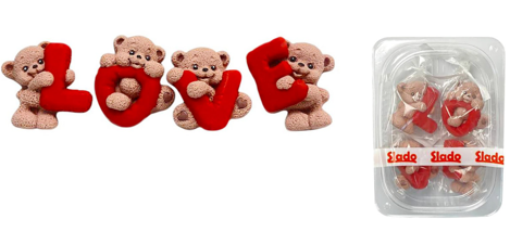Набір кондитерских прикрас "Ведмедики LOVE" (4 шт), фото 1