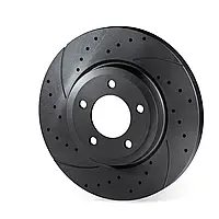 Диск гальмівний передній графітовий не вентильований з виточкою та перфорац. ВАЗ 2121, 21213, 21214, 2123, 2131 (2шт.)