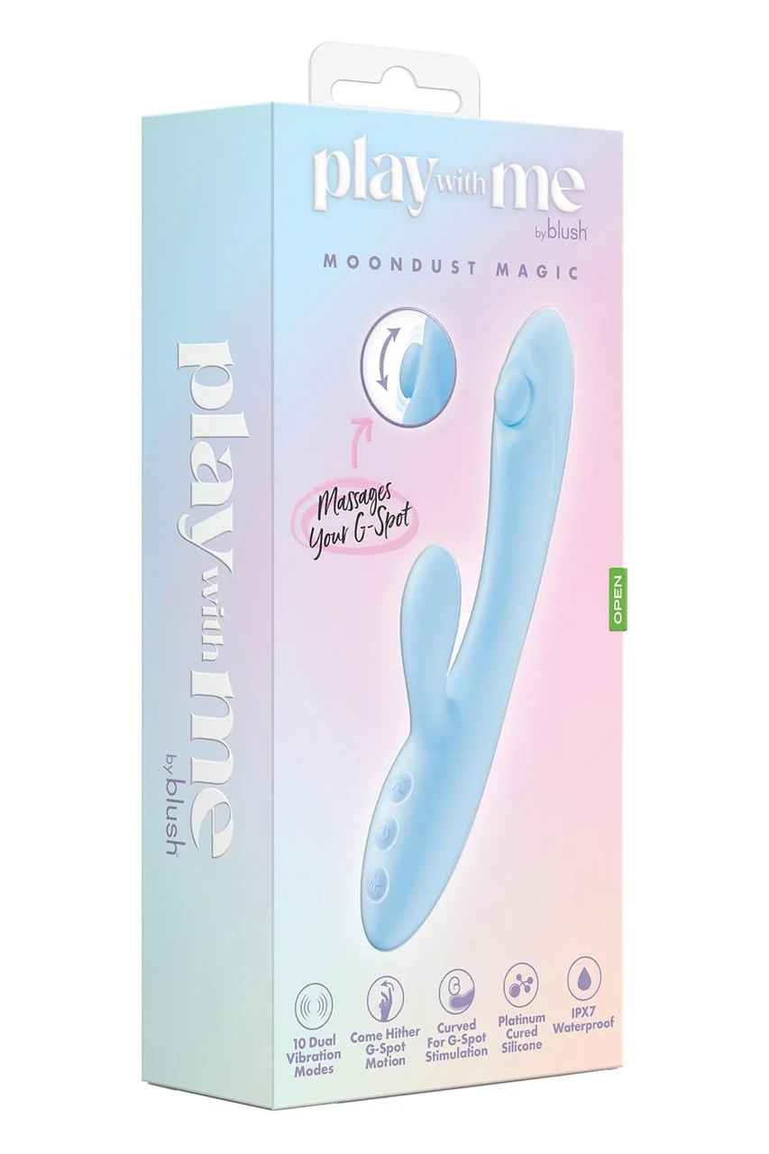 Силіконовий кролик-вібратор Blush Play with Me Blue