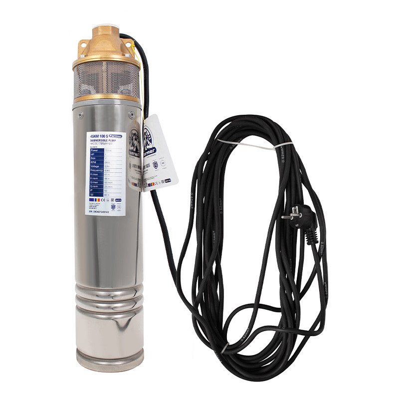 НАСОС ГЛИБИННИЙ FARMER 4SKM 100S+пульт+10 м. кабеля, фото 1