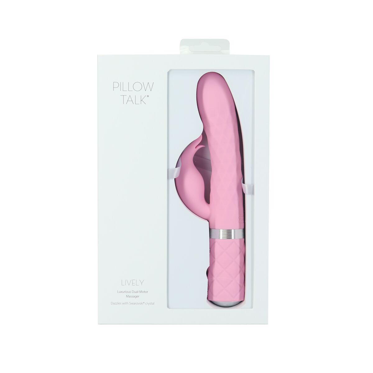 Кролик вібратор із ротацією Pillow Talk Lively Pink