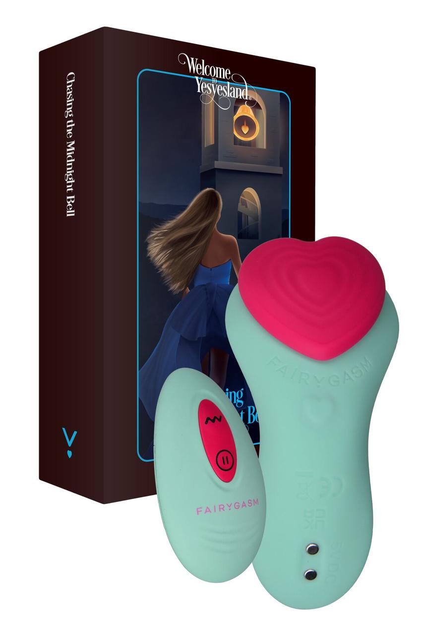 Вібратор у трусики силіконовий з пультом ДУ FairyGasm HeartGem green