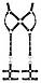 Портупея на груди з гартерами Zado Leather Strap Harness, фото 5