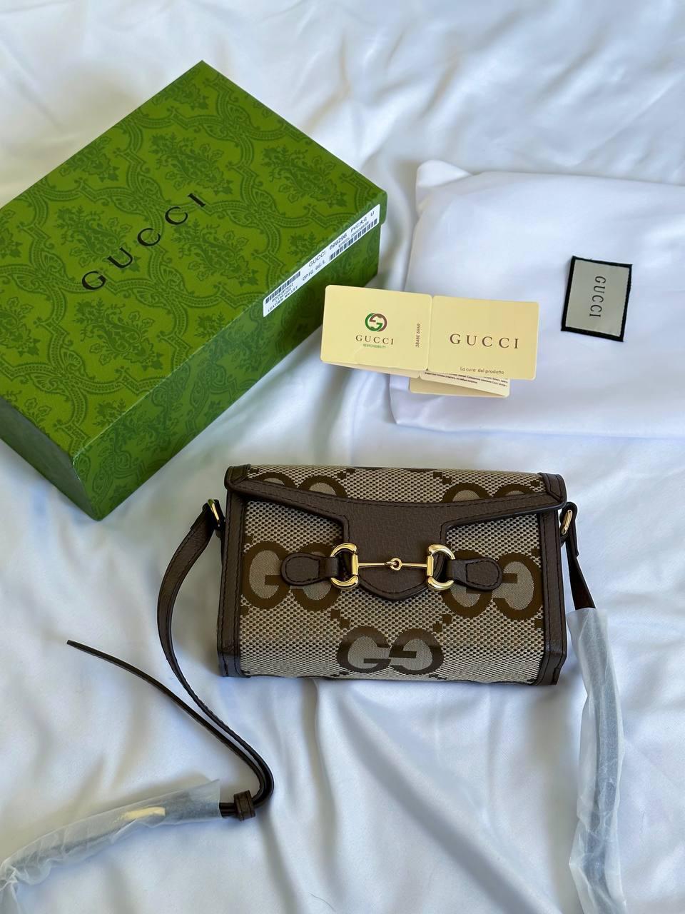Gucci Horsebit 1955 mini bag Brown, фото 1