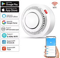 Датчик диму WiFi Tuya Smart Life датчик пожежної сигналізації з сиреною 85 дБ детектор диму