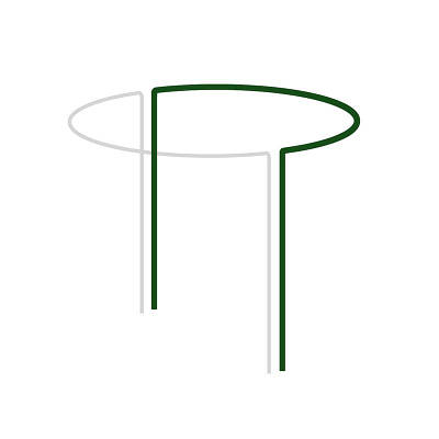 Опора для рослин кільцева 1/2 кола, 35 см, Ø40 см, Bradas (Польща)