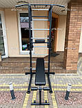 Універсальна шведська стінка пересувна турнік бруси лавка, фото 2