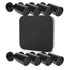 Комплект ip відеоспостереження AJAX на 8 вуличних камер Ajax BulletCam S85 (5 МП/2.8 мм)