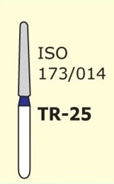 Стоматологический бор TR - 25  синий конус занругленная вершина Sharp