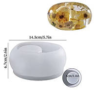 Молд для свічника/вазочки для смоли/гіпсу, мод. 6714, 1 шт. Розмір L, бл.14 см