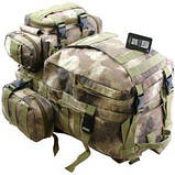 Рюкзак тактичний Milcraft 50L з системою MOLLE забарвлення A-TACS з підсумками, що відстібаються, фото 6