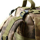Рюкзак тактичний Milcraft 50L з системою MOLLE забарвлення A-TACS з підсумками, що відстібаються, фото 5