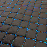 Шумоізоляция трактора Т-40 ( обшивка кабіни Т-40) черный ромб синя нить, фото 5