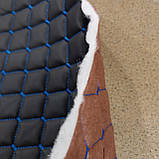 Шумоізоляция трактора Т-40 ( обшивка кабіни Т-40) черный ромб синя нить, фото 4