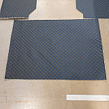 Шумоізоляция трактора Т-40 ( обшивка кабіни Т-40) черный ромб синя нить, фото 3