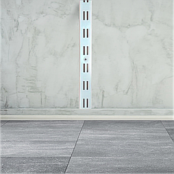 Рейка біла, подвійна, настінна — 2 м