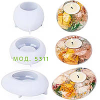 Молд для свічника/вазочки для смоли/гіпсу, мод. 5311, 1 шт. Розмір М, ок. 11 см