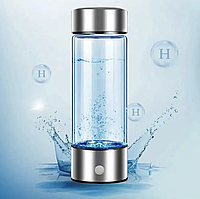 Генератор водневої води, скляна пляшка 450 мл. 7*21.5см. на акумуляторі 3.7V 1500 mAh