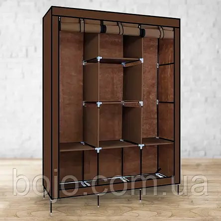 Складана тканинна шафа Storage Wardrobe 28130, Коричневий, фото 1