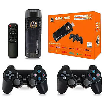 Ігрова ТВ-приставка Game Box 8K на Android TV Stick M98 з джойстиками