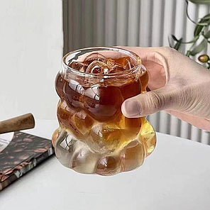 Склянка 300мл Склянки для гарячих напоїв скло Склянка для еспресо скло Склянки для холодної кави, фото 2