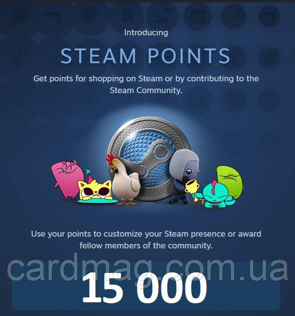 15 000 Балів Стім | Жетони | Нагороди | 15 000 Steam Points | Awards