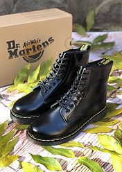 Чоловічі жіночі черевики Dr. Martens Black 1460 взуття Доктор Мартінс чорні демісезонні шкіряні берці