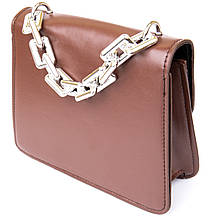 Горизонтальна сумка зі шкірозамінника Vintage sale_14907 Коричнева, фото 2