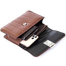 Горизонтальна сумка зі шкірозамінника Vintage sale_14907 Коричнева, фото 3