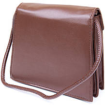 Горизонтальна сумка з лініями зі шкірозамінника Vintage sale_14933 Коричнева, фото 2