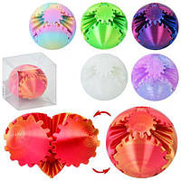 Гра м'яч/куля, 6см, 3D печать, сфера з шестернями, антистрес, головоломка, 6 кольорів, в кор. 6,5*7,5*6,5см