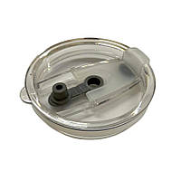 Кришка для чашки, склянка герметична з отвором для пиття й під трубочку прозора з білою кришкою