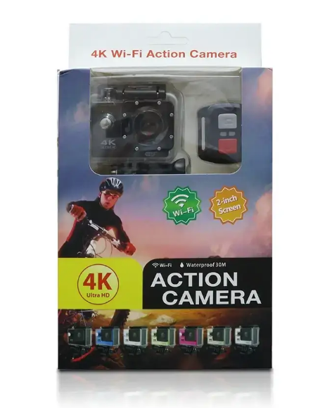 Відеокамера Action Sport Camera з дисплеєм 4К/WIFI/microUSB/ПУ/60 fps S2 R, камери відеоспостереження