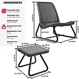 Садовий набір меблів Modica сірого кольору, фото 8