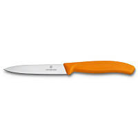 Оригінал! Кухонний ніж Victorinox SwissClassic для нарезки 10 см, оранжевый (6.7706.L119) - Вища Якість!