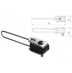 Натяжний затискач GUKd2 2x(16-35) SICAME