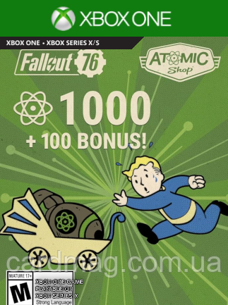 Fallout 76 Currency (Xbox One) 1000 + 100 Bonus Atoms - Xbox Live Key - GLOBAL, фото 1