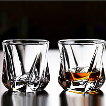 Набір склянок для віскі 310мл Стакани dof Набір 6 шт склянки Стакани рокс Квадратна склянка для віскі, фото 3