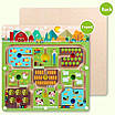 Дерев'яна магнітна гра Сортер лабіринт Весела ферма дитині Логічна дошка для розвитку мислення Стилуси, фото 6