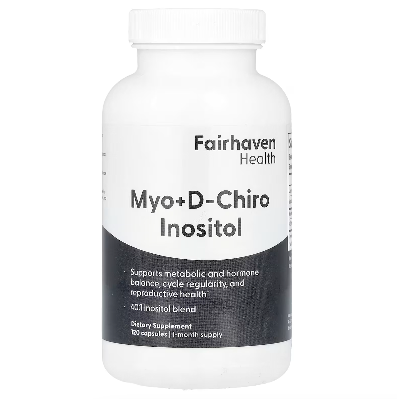 Fairhaven Health, міоінозитол і D-хіро-інозитол, 120 капсул