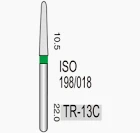 Стоматологічний бор TR-13C зелений конус із плоским кінчиком, Sharp