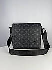 Шкіряна елегантна сумка-месенджер Louis Vuitton через плече луї вітон чоловіча вмістка для документів, фото 4
