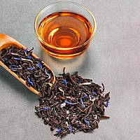 Чорний чай Ерл Грей Блакитна квітка, листовий, 250г (Крупнолистовий ароматний чай з волошкою)