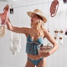Майка babydoll Hunkemoller, розмір XS, колір синій денім