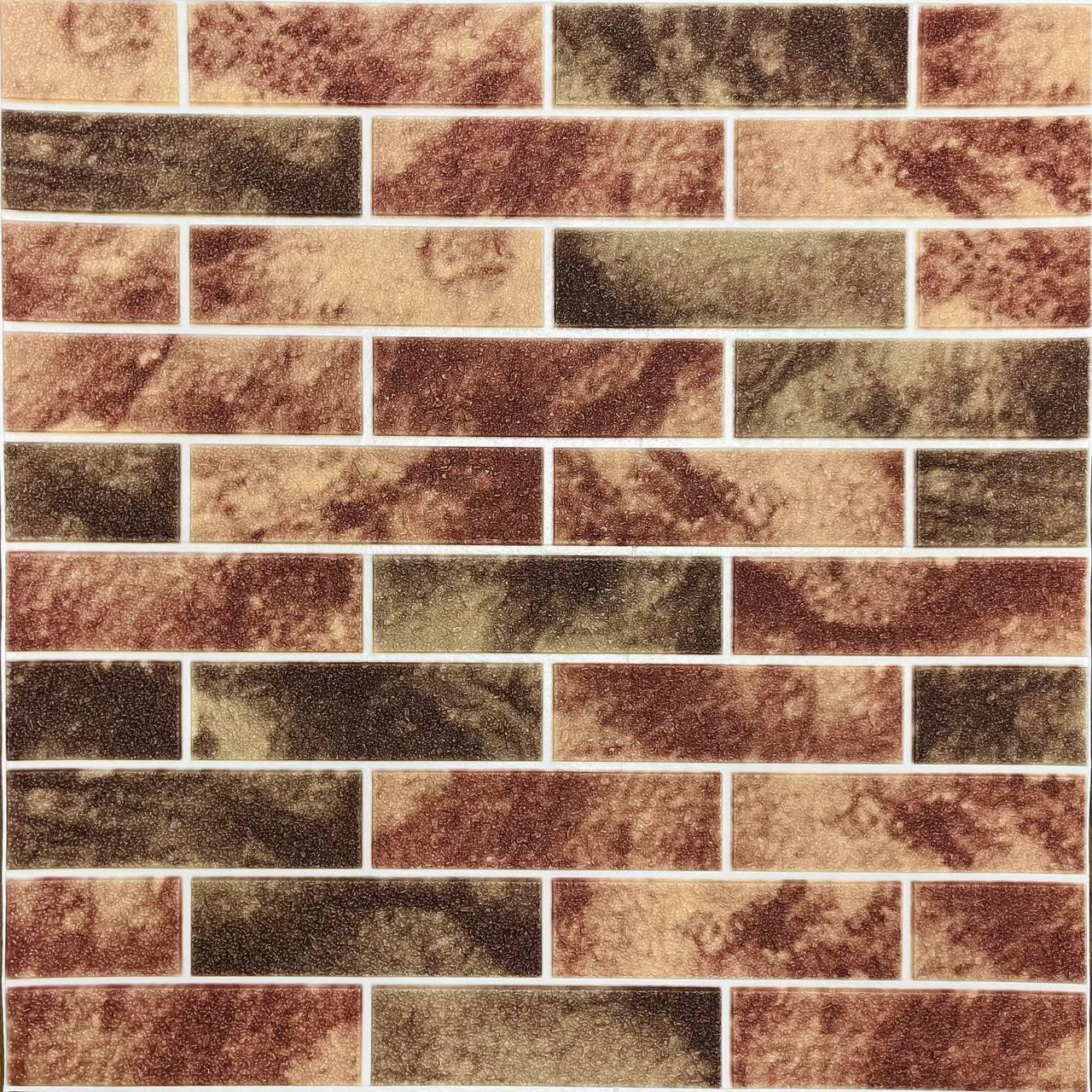 Самоклеюча декоративна 3D панель цегла клінкер бежевий 700х700х4мм, (414) BV-0000769, фото 1